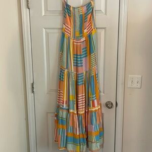 Colorful Geo Print Maxi Dress